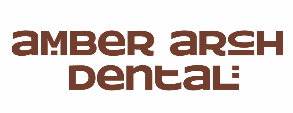 Amber Arch Dental logo in brown for branding and website use.